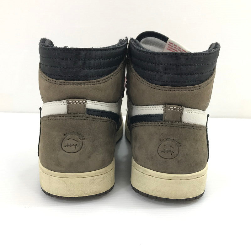 【中古品】【メンズ】 NIKE ナイキ×TRAVIS SCOTT トラヴィス・スコット AIR JORDAN 1 RETRO HIGH OG TS SP CD4487-100 エアジョーダン 1 レトロ ハイ スニーカー 靴 160-260925-na-33-tagh サイズ：27cm US 9 カラー：SAIL/BLACK-DARK MOCHA 万代Net店
