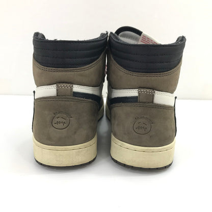 【中古品】【メンズ】 NIKE ナイキ×TRAVIS SCOTT トラヴィス・スコット AIR JORDAN 1 RETRO HIGH OG TS SP CD4487-100 エアジョーダン 1 レトロ ハイ スニーカー 靴 160-260925-na-33-tagh サイズ：27cm US 9 カラー：SAIL/BLACK-DARK MOCHA 万代Net店