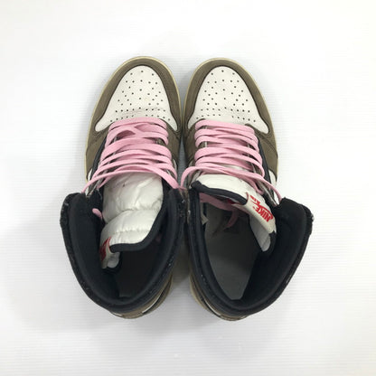 【中古品】【メンズ】 NIKE ナイキ×TRAVIS SCOTT トラヴィス・スコット AIR JORDAN 1 RETRO HIGH OG TS SP CD4487-100 エアジョーダン 1 レトロ ハイ スニーカー 靴 160-260925-na-33-tagh サイズ：27cm US 9 カラー：SAIL/BLACK-DARK MOCHA 万代Net店