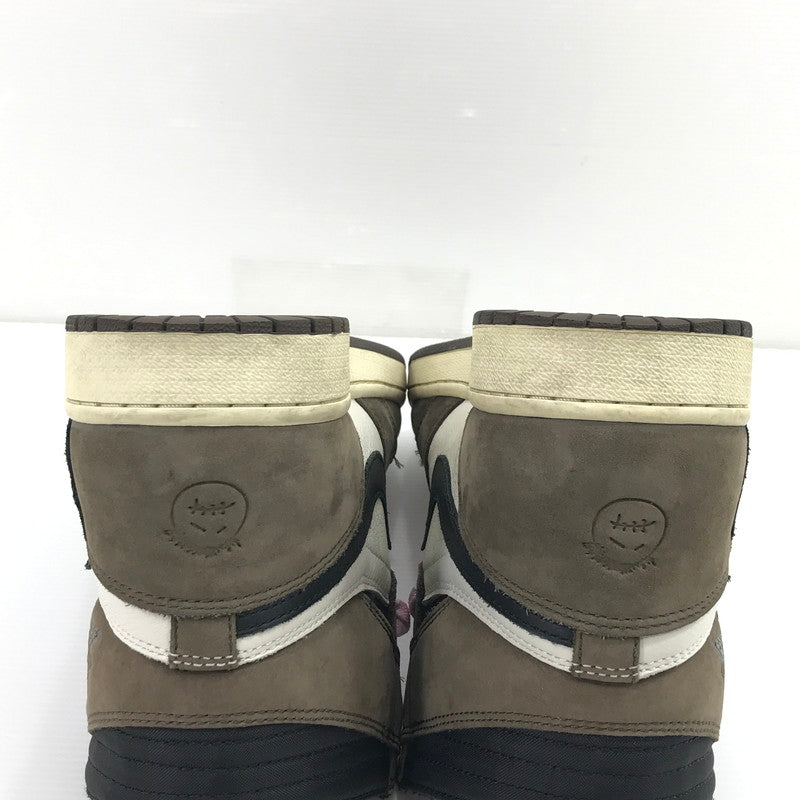 【中古品】【メンズ】 NIKE ナイキ×TRAVIS SCOTT トラヴィス・スコット AIR JORDAN 1 RETRO HIGH OG TS SP CD4487-100 エアジョーダン 1 レトロ ハイ スニーカー 靴 160-260925-na-33-tagh サイズ：27cm US 9 カラー：SAIL/BLACK-DARK MOCHA 万代Net店