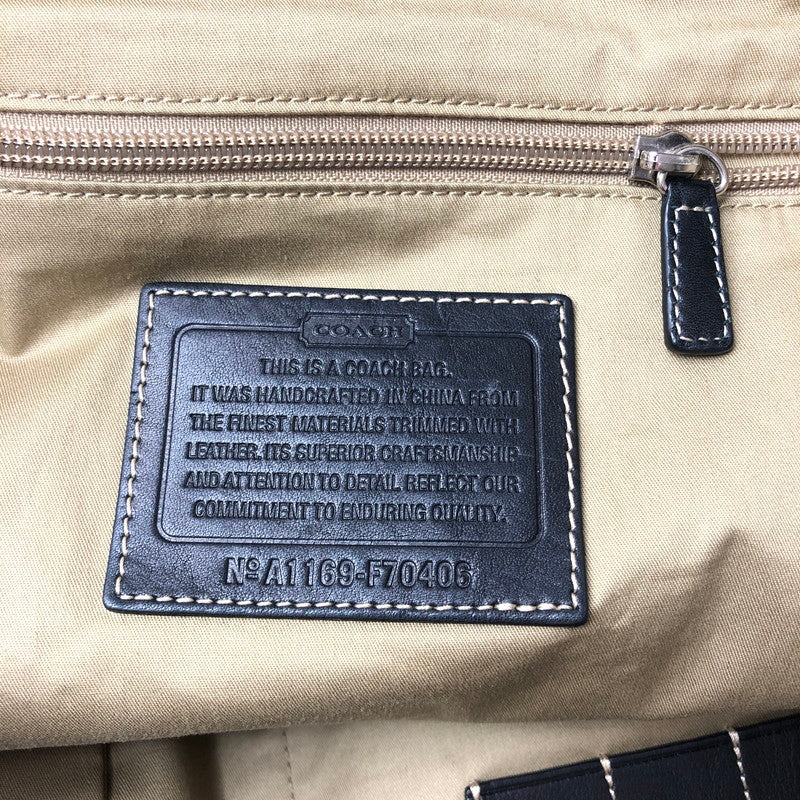 【中古品】【メンズ】 COACH コーチ 2WAY CANVAS TOTE BAG F70406 ツーウェイ キャンバス トートバッグ 鞄 カバン 180-261015-ty-10-tagh カラー：カーキ 万代Net店