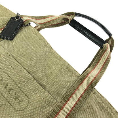 【中古品】【メンズ】 COACH コーチ 2WAY CANVAS TOTE BAG F70406 ツーウェイ キャンバス トートバッグ 鞄 カバン 180-261015-ty-10-tagh カラー：カーキ 万代Net店