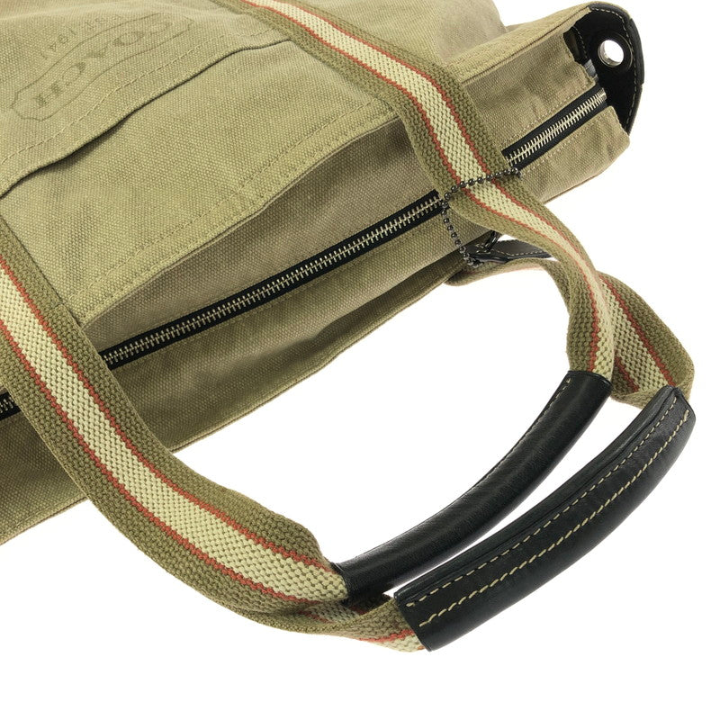 【中古品】【メンズ】 COACH コーチ 2WAY CANVAS TOTE BAG F70406 ツーウェイ キャンバス トートバッグ 鞄 カバン 180-261015-ty-10-tagh カラー：カーキ 万代Net店