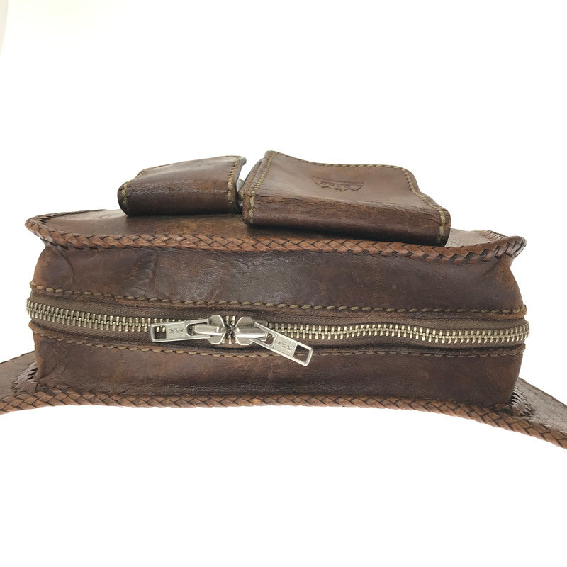 【現状渡し品】【メンズ】 SAAD サード LEATHER BODY BAG レザー ボディバッグ ウエストバッグ カバン 188-261014-na-26-tagh カラー：ブラウン 万代Net店