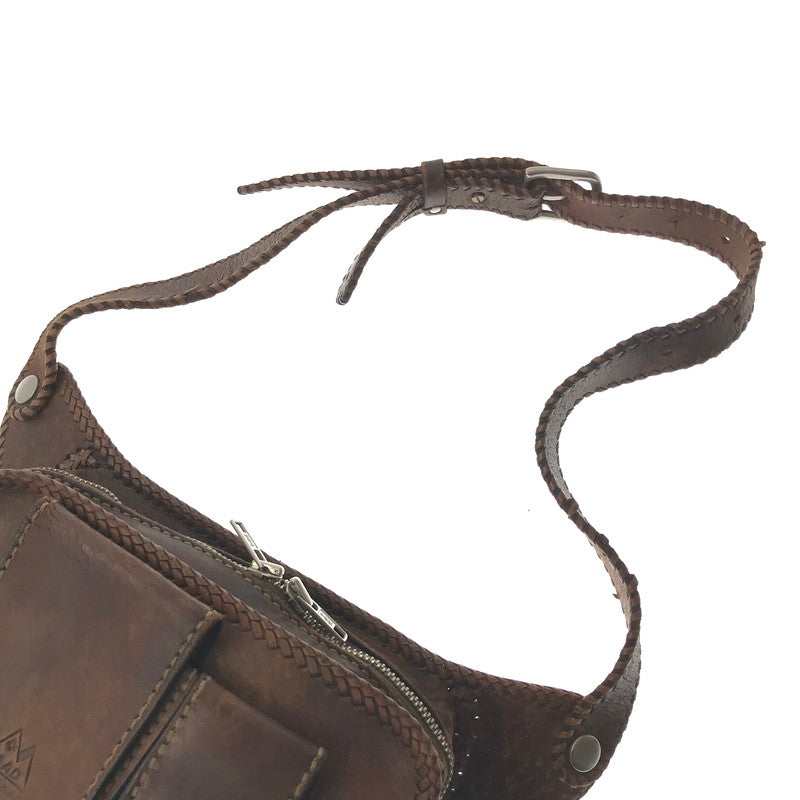 【現状渡し品】【メンズ】 SAAD サード LEATHER BODY BAG レザー ボディバッグ ウエストバッグ カバン 188-261014-na-26-tagh カラー：ブラウン 万代Net店