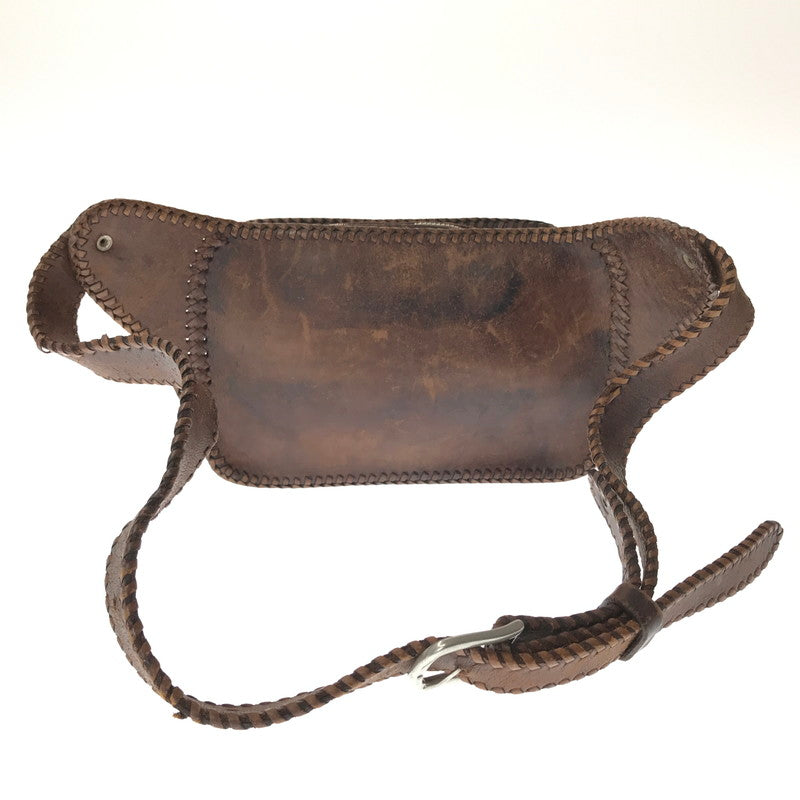 【現状渡し品】【メンズ】 SAAD サード LEATHER BODY BAG レザー ボディバッグ ウエストバッグ カバン 188-261014-na-26-tagh カラー：ブラウン 万代Net店
