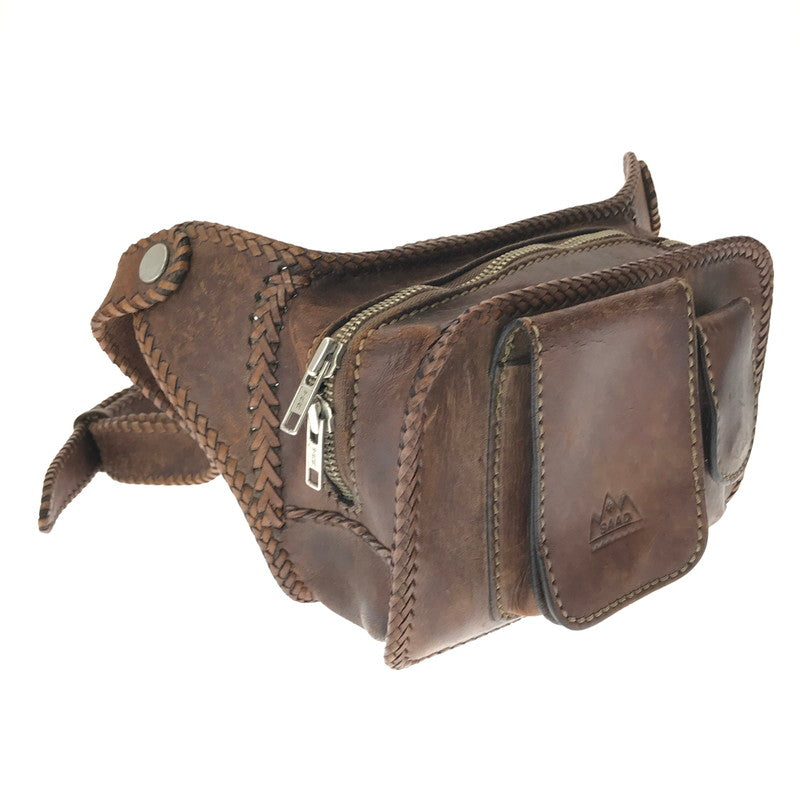 【現状渡し品】【メンズ】 SAAD サード LEATHER BODY BAG レザー ボディバッグ ウエストバッグ カバン 188-261014-na-26-tagh カラー：ブラウン 万代Net店
