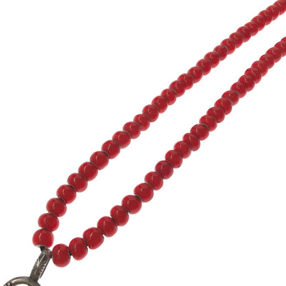 【中古品】【メンズ】 SAAD サード SV925 CUSTOM FEATHER BEADS NECKLACE カスタム フェザー ビーズ ネックレス アクセサリー 191-260928-na-03-tagh カラー：レッド/シルバー/ブラック 万代Net店