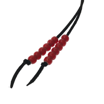 【中古品】【メンズ】 SAAD サード SV925 CUSTOM FEATHER BEADS NECKLACE カスタム フェザー ビーズ ネックレス アクセサリー 191-260928-na-03-tagh カラー：レッド/シルバー/ブラック 万代Net店