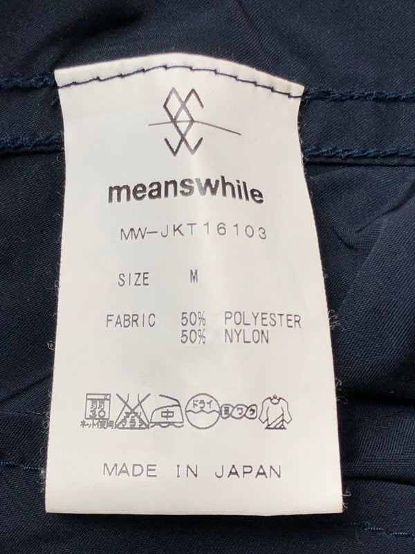 【中古品】【メンズ】 MEANSWHILE ミーンズワイル JACKET MW-JKT16103 ジャケット ライトアウター 147-260926-na-29-tagh サイズ：M カラー：ネイビー 万代Net店