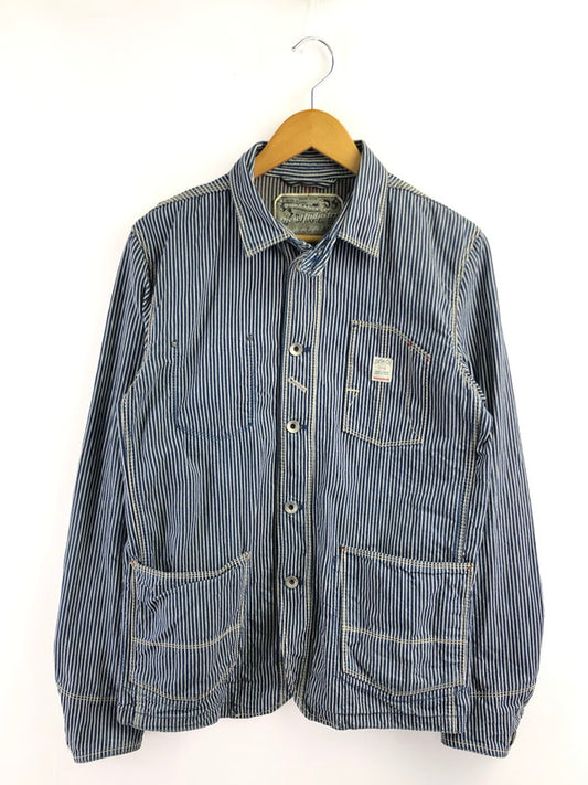 【中古品】【メンズ】 DIESEL ディーゼル HICKORY DENIM COVERALLS ヒッコリー デニム カバーオール アウター 141-260926-na-24-tagh サイズ：S カラー：インディゴ 万代Net店