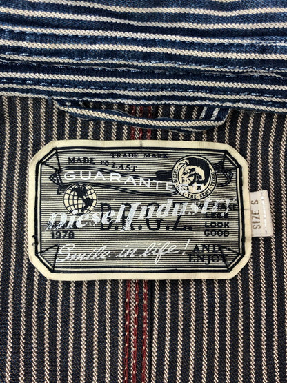 【中古品】【メンズ】 DIESEL ディーゼル HICKORY DENIM COVERALLS ヒッコリー デニム カバーオール アウター 141-260926-na-24-tagh サイズ：S カラー：インディゴ 万代Net店