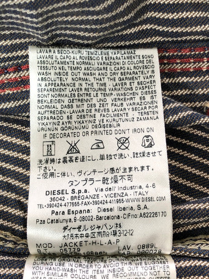 【中古品】【メンズ】 DIESEL ディーゼル HICKORY DENIM COVERALLS ヒッコリー デニム カバーオール アウター 141-260926-na-24-tagh サイズ：S カラー：インディゴ 万代Net店