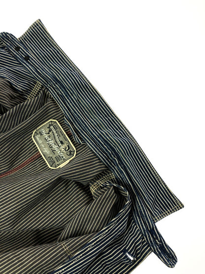 【中古品】【メンズ】 DIESEL ディーゼル HICKORY DENIM COVERALLS ヒッコリー デニム カバーオール アウター 141-260926-na-24-tagh サイズ：S カラー：インディゴ 万代Net店