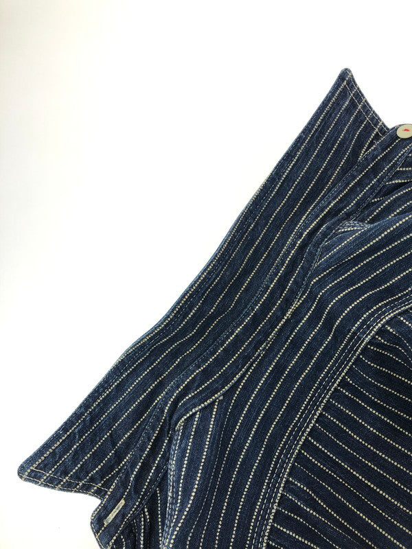 【中古品】【メンズ】 THE FLAT HEAD ザフラットヘッド WABASH DENIM SHIRT ウォバッシュ デニムシャツ 長袖シャツ 145-260926-na-23-tagh サイズ：サイズ不明 下記参照 カラー：インディゴ 万代Net店