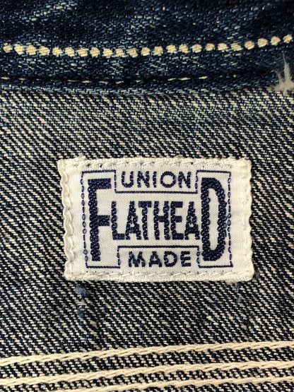 【中古品】【メンズ】 THE FLAT HEAD ザフラットヘッド WABASH DENIM SHIRT ウォバッシュ デニムシャツ 長袖シャツ 145-260926-na-23-tagh サイズ：サイズ不明 下記参照 カラー：インディゴ 万代Net店