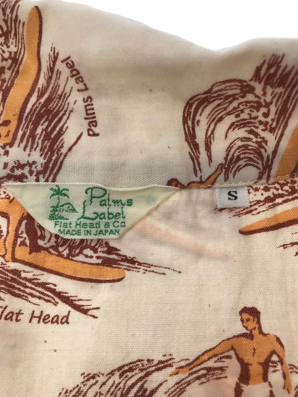 【中古品】【メンズ】 THE FLAT HEAD ザフラットヘッド PALMS LABEL パームスレーベル S/S ALOHA SHIRT HCC-01W アロハシャツ 半袖シャツ 145-260926-na-03-tagh サイズ：S カラー：マルチカラー 万代Net店