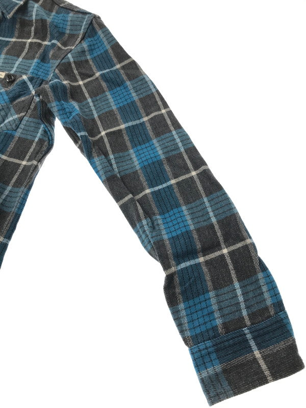 【中古品】【メンズ】 THE FLAT HEAD ザフラットヘッド GLORY PARK L/S FLANNEL SHIRT フランネルシャツ チェックシャツ 145-260926-na-05-tagh サイズ：36 カラー：ブルー/グレー 万代Net店