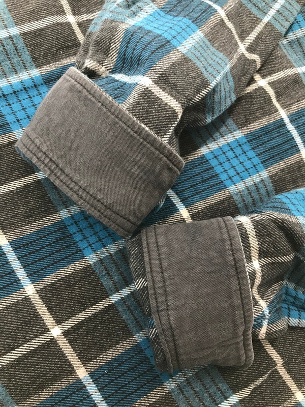 【中古品】【メンズ】 THE FLAT HEAD ザフラットヘッド GLORY PARK L/S FLANNEL SHIRT フランネルシャツ チェックシャツ 145-260926-na-05-tagh サイズ：36 カラー：ブルー/グレー 万代Net店