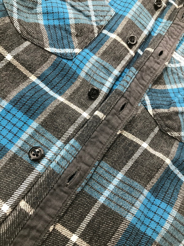 【中古品】【メンズ】 THE FLAT HEAD ザフラットヘッド GLORY PARK L/S FLANNEL SHIRT フランネルシャツ チェックシャツ 145-260926-na-05-tagh サイズ：36 カラー：ブルー/グレー 万代Net店