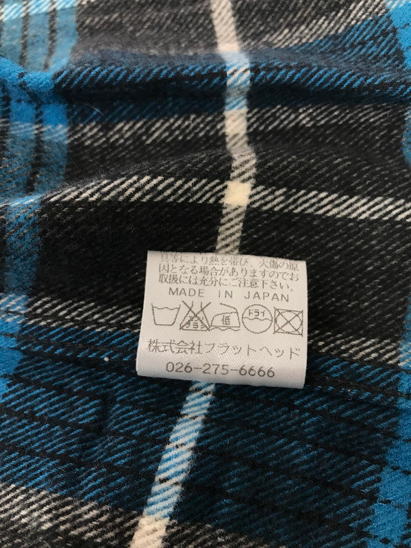 【中古品】【メンズ】 THE FLAT HEAD ザフラットヘッド GLORY PARK L/S FLANNEL SHIRT フランネルシャツ チェックシャツ 145-260926-na-05-tagh サイズ：36 カラー：ブルー/グレー 万代Net店