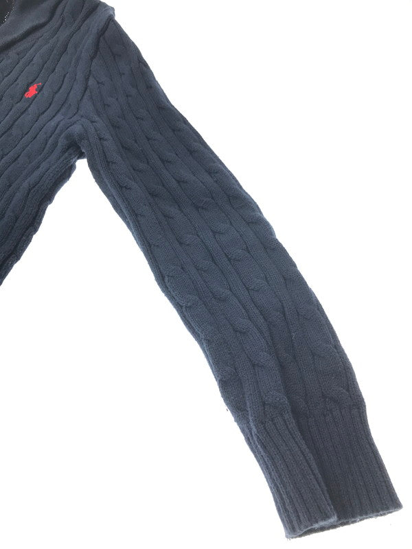 【中古品】【レディース】 POLO RALPH LAUREN ポロ・ラルフローレン CABLE KNIT CARDIGAN 323572625001 ケーブル ニット カーディガン 168-260926-na-11-tagh サイズ：L カラー：ネイビー 万代Net店