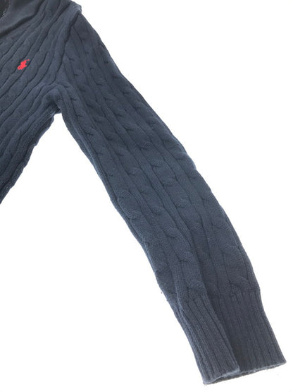【中古品】【レディース】 POLO RALPH LAUREN ポロ・ラルフローレン CABLE KNIT CARDIGAN 323572625001 ケーブル ニット カーディガン 168-260926-na-11-tagh サイズ：L カラー：ネイビー 万代Net店