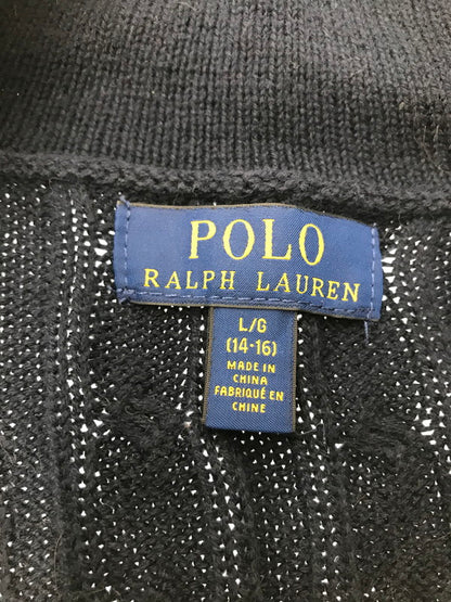 【中古品】【レディース】 POLO RALPH LAUREN ポロ・ラルフローレン CABLE KNIT CARDIGAN 323572625001 ケーブル ニット カーディガン 168-260926-na-11-tagh サイズ：L カラー：ネイビー 万代Net店