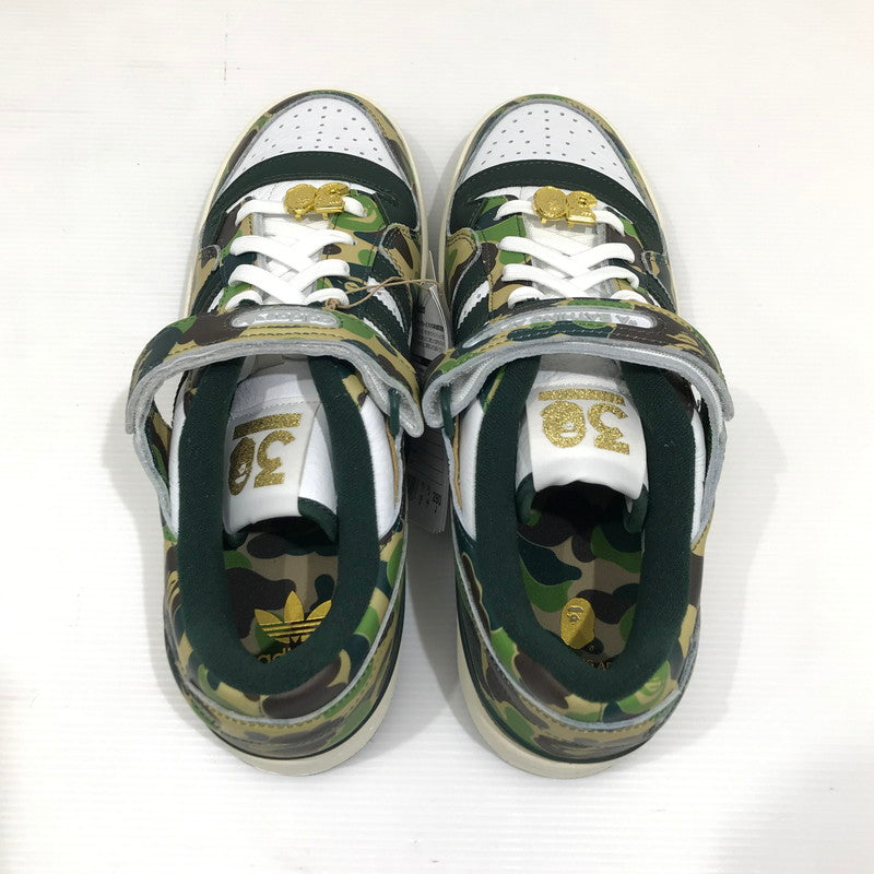 【中古美品】【メンズ】 ADIDAS アディダス×A BATHING APE アベイシングエイプ ID4771 FORUM 84 LOW 30TH ANNIVERSARY "GREEN CAMO" スニーカー 靴 161-260925-rt-04-tagh サイズ：28cm US10 カラー：グリーン系 万代Net店