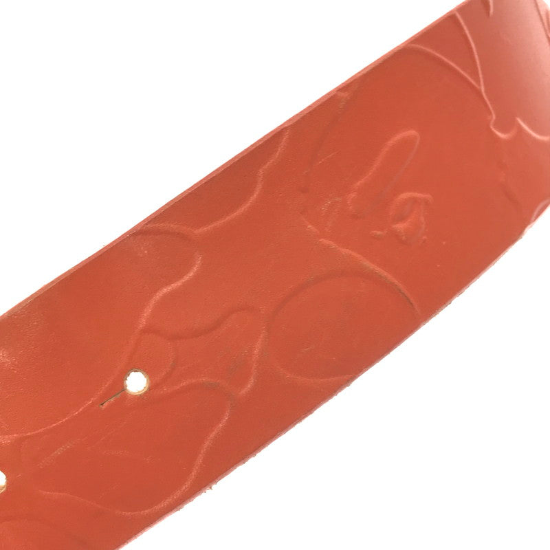 【中古品】【メンズ】 A BATHING APE アベイシングエイプ BAPE LOGO LEATHER BELT ORANGE ベイプ ロゴ レザー ベルト アクセサリー 205-261016-rt-05-tagh カラー：オレンジ 万代Net店
