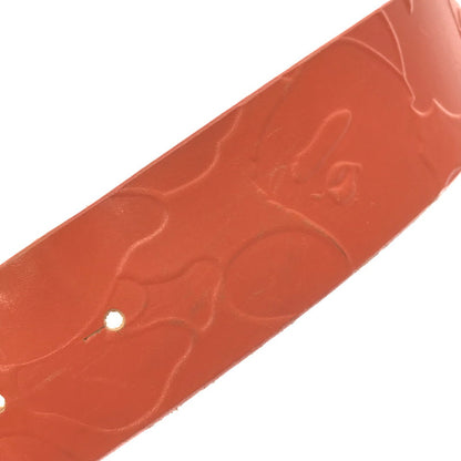 【中古品】【メンズ】 A BATHING APE アベイシングエイプ BAPE LOGO LEATHER BELT ORANGE ベイプ ロゴ レザー ベルト アクセサリー 205-261016-rt-05-tagh カラー：オレンジ 万代Net店