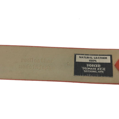 【中古品】【メンズ】 A BATHING APE アベイシングエイプ BAPE LOGO LEATHER BELT ORANGE ベイプ ロゴ レザー ベルト アクセサリー 205-261016-rt-05-tagh カラー：オレンジ 万代Net店