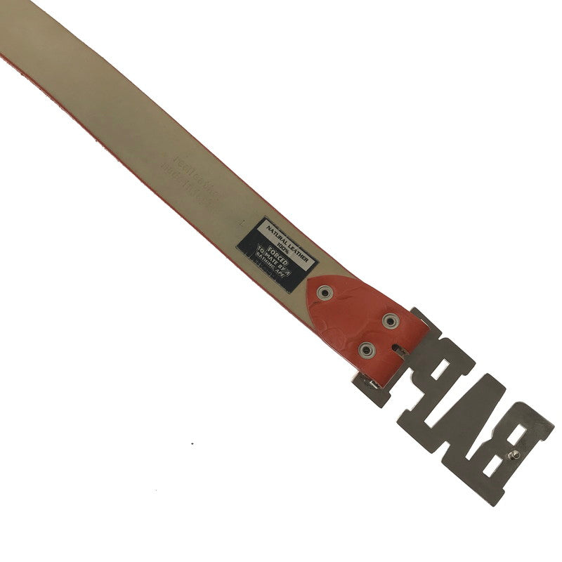 【中古品】【メンズ】 A BATHING APE アベイシングエイプ BAPE LOGO LEATHER BELT ORANGE ベイプ ロゴ レザー ベルト アクセサリー 205-261016-rt-05-tagh カラー：オレンジ 万代Net店