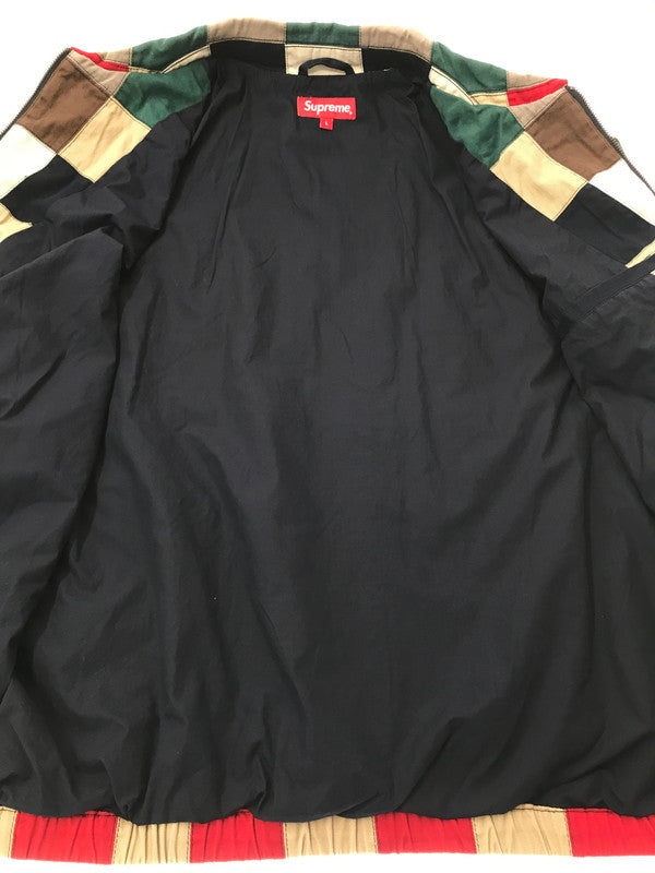 【中古品】【メンズ】 SUPREME シュプリーム 19SS PATCHWORK HARRINGTON JACKET パッチワーク ハリントン ジャケット アウター 149-261001-rt-10-tagh サイズ：L カラー：マルチカラー 万代Net店