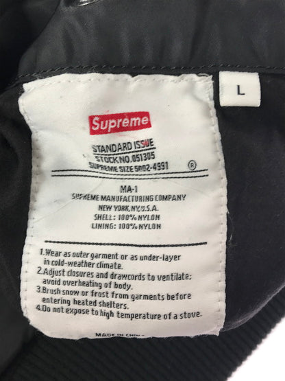 【中古品】【メンズ】 SUPREME シュプリーム 14SS BLOOD CHIT REVERSIBLE MA-1 ブラッドチット リバーシブルジャケット アウター 149-261006-na-06-tagh サイズ：L カラー：ブラック 万代Net店