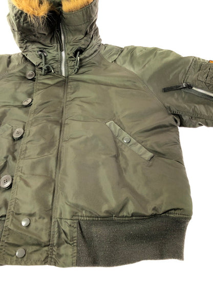 【中古品】【メンズ】 ALPHA INDUSTRIES N-2B FLIGHT JACKET 2010-076 フライト ジャケット アウター 145-260930-rt-15-tagh サイズ：M カラー：オリーブ 万代Net店