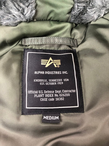 【中古品】【メンズ】 ALPHA INDUSTRIES N-2B FLIGHT JACKET 2010-076 フライト ジャケット アウター 145-260930-rt-15-tagh サイズ：M カラー：オリーブ 万代Net店