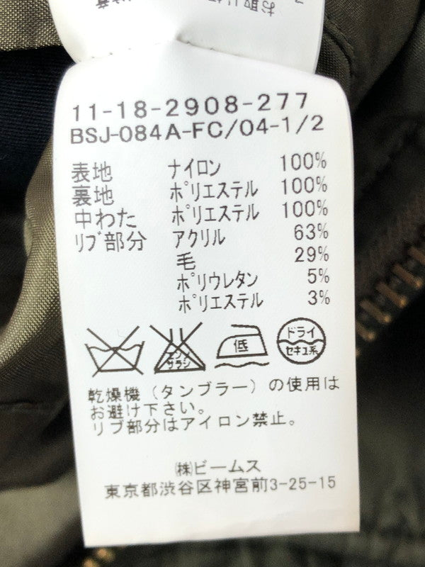 【中古品】【メンズ】 BEAMS ビームス FLIGHT JACKET 11-18-2908-277 フライトジャケット アウター 147-260926-na-31-tagh サイズ：L カラー：カーキ 万代Net店