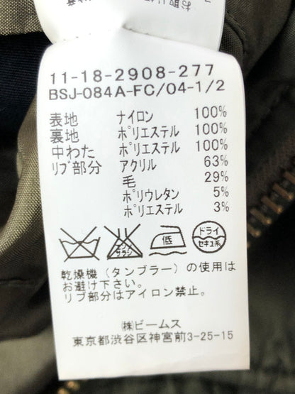 【中古品】【メンズ】 BEAMS ビームス FLIGHT JACKET 11-18-2908-277 フライトジャケット アウター 147-260926-na-31-tagh サイズ：L カラー：カーキ 万代Net店