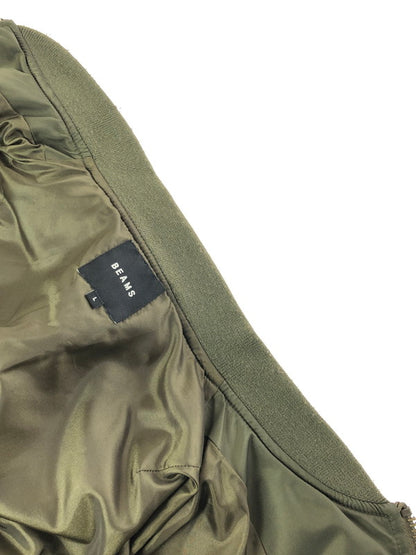 【中古品】【メンズ】 BEAMS ビームス FLIGHT JACKET 11-18-2908-277 フライトジャケット アウター 147-260926-na-31-tagh サイズ：L カラー：カーキ 万代Net店
