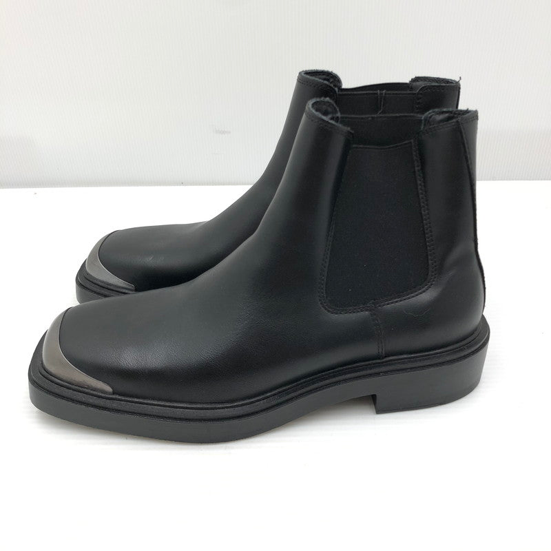 【中古品】【メンズ】 ZARA ザラ CHELSEA BOOTS WITH METAL DETAIL メタリックディテール チェルシーブーツ 靴 163-261005-na-58-tagh サイズ：44 カラー：BLACK 万代Net店