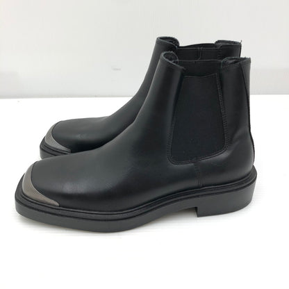 【中古品】【メンズ】 ZARA ザラ CHELSEA BOOTS WITH METAL DETAIL メタリックディテール チェルシーブーツ 靴 163-261005-na-58-tagh サイズ：44 カラー：BLACK 万代Net店
