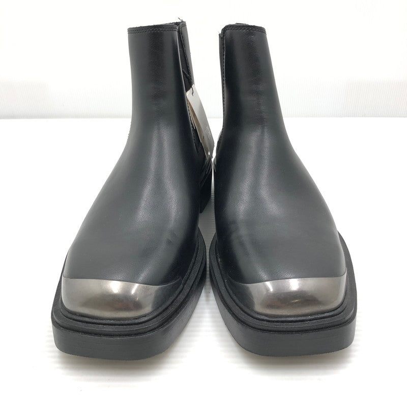 【中古品】【メンズ】 ZARA ザラ CHELSEA BOOTS WITH METAL DETAIL メタリックディテール チェルシーブーツ 靴 163-261005-na-58-tagh サイズ：44 カラー：BLACK 万代Net店