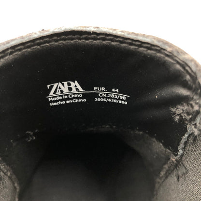 【中古品】【メンズ】 ZARA ザラ CHELSEA BOOTS WITH METAL DETAIL メタリックディテール チェルシーブーツ 靴 163-261005-na-58-tagh サイズ：44 カラー：BLACK 万代Net店