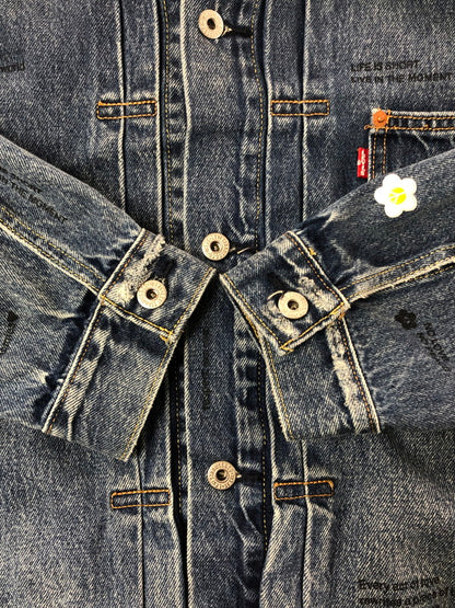 【中古美品】【メンズ】 MARC HARN マークハーン 1ST LETTER DENIM JACKET MODEL 25.001 デニムジャケット ライトアウター 140-260926-na-25-tagh サイズ：L カラー：インディゴ 万代Net店