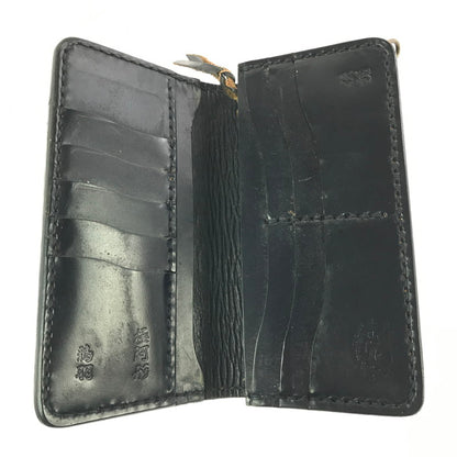 【現状渡し品】【メンズ】 革蛸謹製 鴉羽 極阿形 LEATHER LONG WALLET "BLACK" 財布 200-261013-na-28-tagh カラー：ブラック 万代Net店