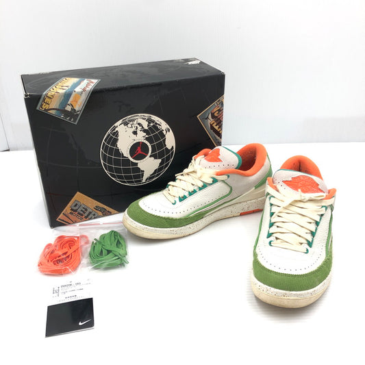 【中古品】【メンズ】 NIKE ナイキ × THE TITAN タイタン WMNS AIR JORDAN 2 RETRO LOW SP DV6206-183 ウィメンズ エア ジョーダン 2 レトロ ロー スペシャル スニーカー 靴 160-261005-na-53-tagh サイズ：26cm US 9 カラー：SAIL/SAFETY ORANGE-CHLOROPHYLL 万代Net店