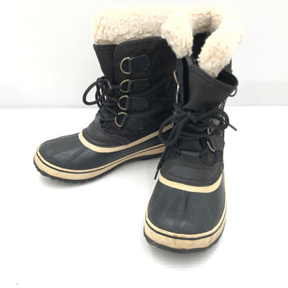 【中古品】【レディース】 SOREL ソレル WINTER CARNIVAL NL1495-011 ウィンター カーニバル ブーツ 靴 167-261006-ty-17-tag サイズ：24cm/US7 カラー：ブラック 万代Net店