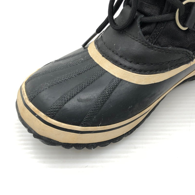 【中古品】【レディース】 SOREL ソレル WINTER CARNIVAL NL1495-011 ウィンター カーニバル ブーツ 靴 167-261006-ty-17-tag サイズ：24cm/US7 カラー：ブラック 万代Net店