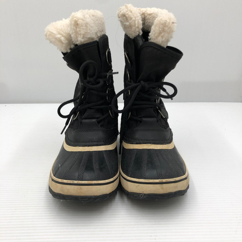 【中古品】【レディース】 SOREL ソレル WINTER CARNIVAL NL1495-011 ウィンター カーニバル ブーツ 靴 167-261006-ty-17-tag サイズ：24cm/US7 カラー：ブラック 万代Net店